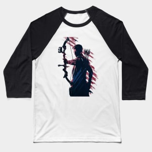 USA Flag Archery Baseball T-Shirt